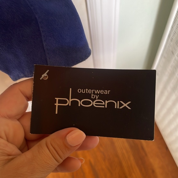 NWT 1980s Vintage Blue Suede Leather Bomber Jacket. - Picture 10 of 16